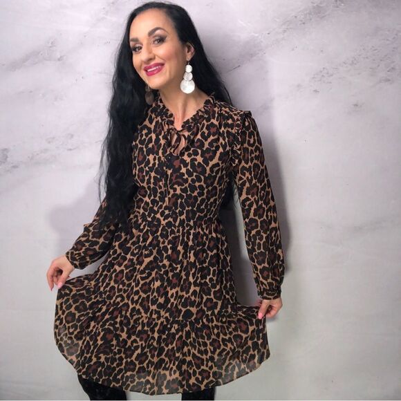 J. Crew Dresses & Skirts - J.Crew animal print light dress layered